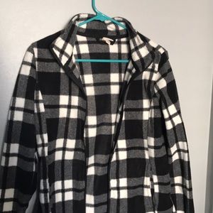 Checked, fleece jacket